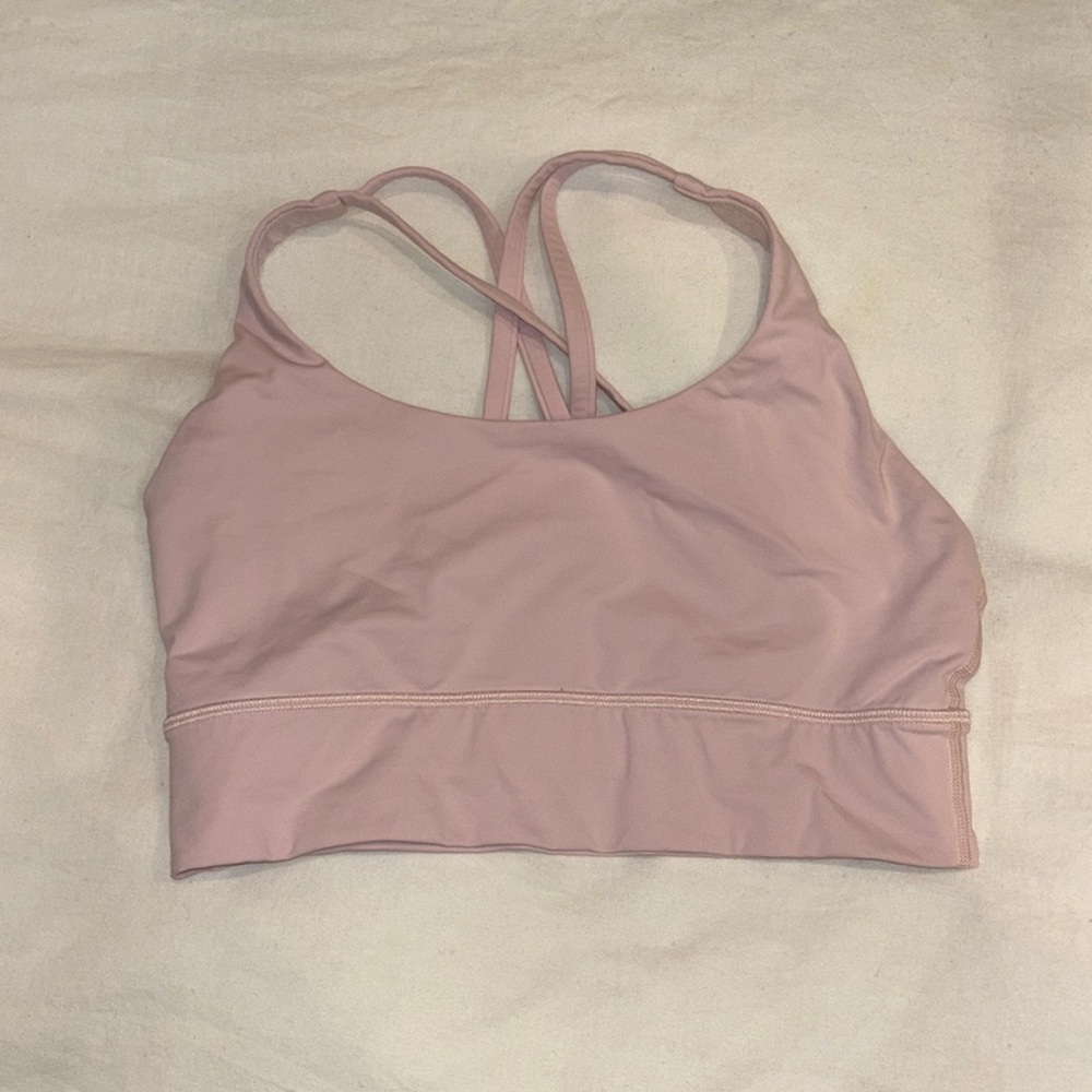 Lululemon longline energy sports bra in pink